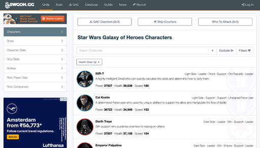 SWGOH Health Steal: An Expert Guide